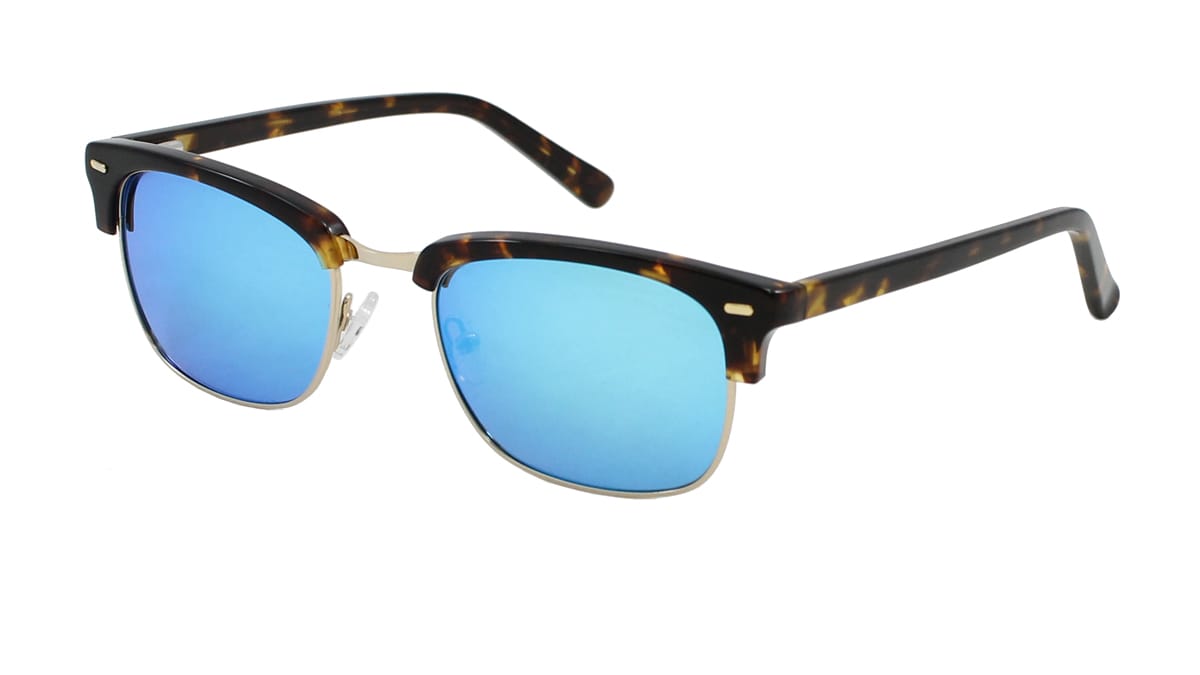 Hawke / Tortoise with Blue Mirror Lenses - Prescription Sunglasses ...