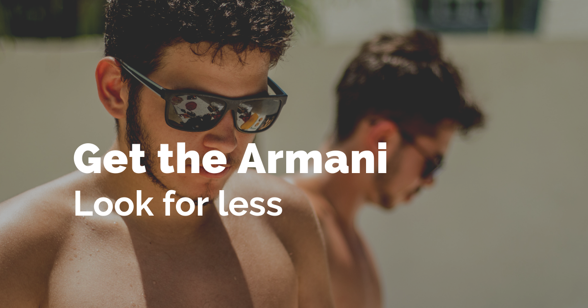 Get the Armani look for less at Arlo Wolf!