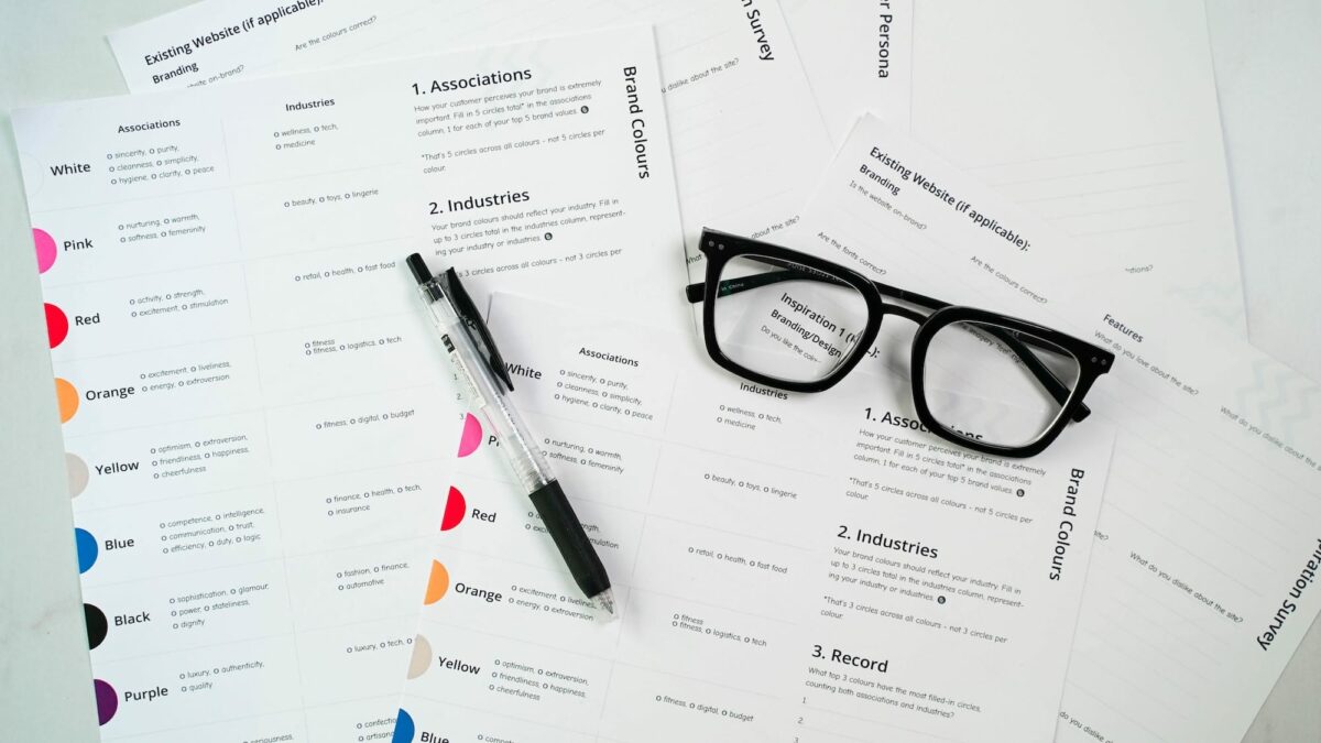 glasses on papers