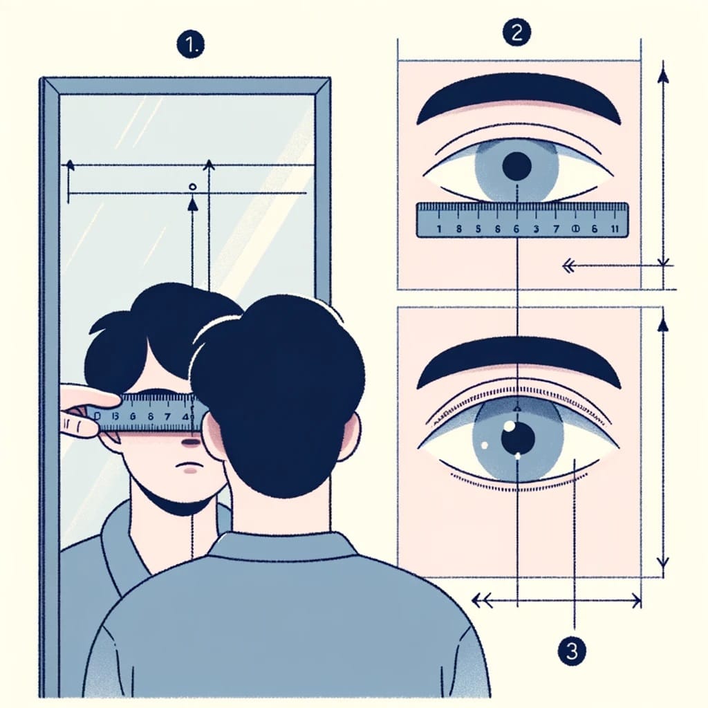 Image of how to measure Pupillary Distance